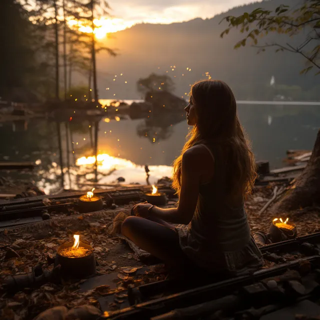 Escape Del Spa A La Luz Del Fuego: Canción Artística De Relajación Armoniosa