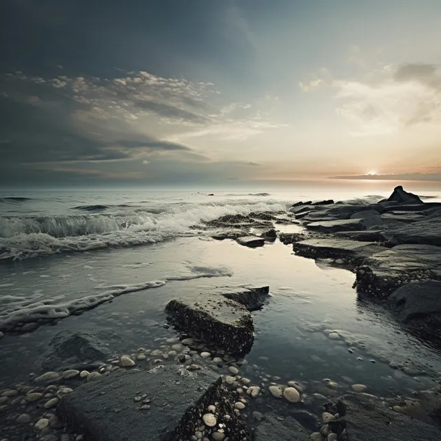 Restful Ocean in Starlit Night