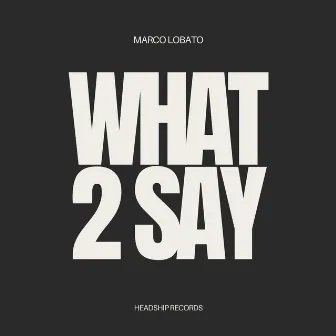 What 2 Say by Marco Lobato