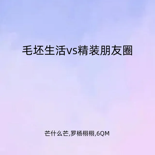 毛坯生活vs精装朋友圈