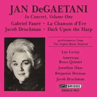 Jan DeGaetani in Concert, Vol. 1 (Live) by Jan DeGaetani