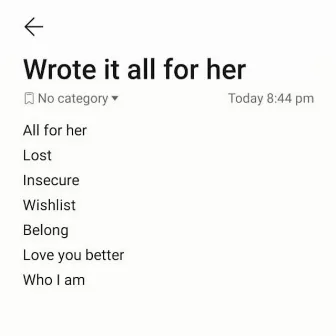 Wrote it all for her by Andre Ang