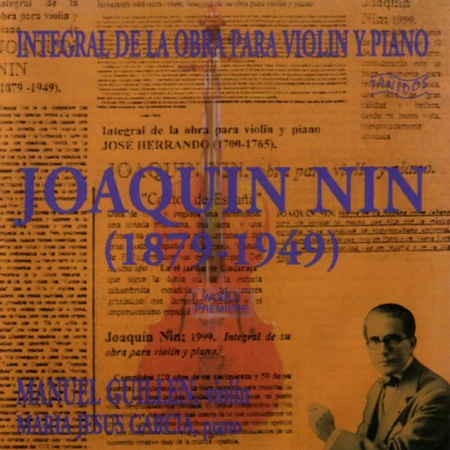 Joaquín Nin: Integral de la Obra para Violín y Piano