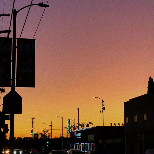 the sky 26 minutes after sunset on 35mm