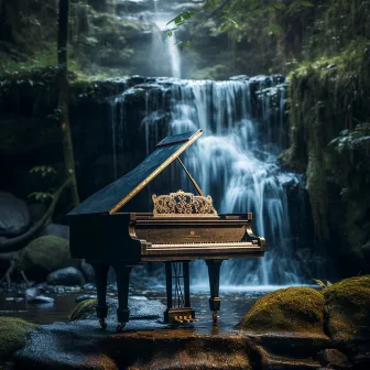 Piano Oasis: Harmonies by the Refreshing Waterfall by Naturesque