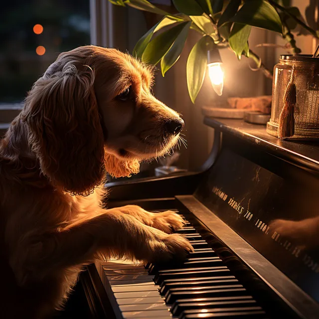 Danza Alegre De Caninos Del Piano