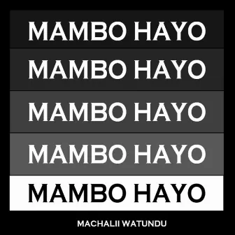 Mambo Hayo by Machalii Watundu