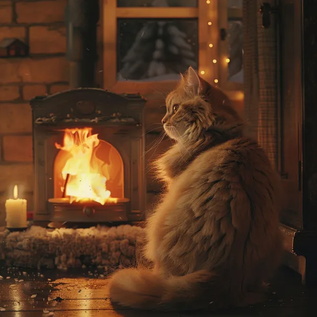 Armonía De Gatos Junto Al Fuego: Melodías Serenas