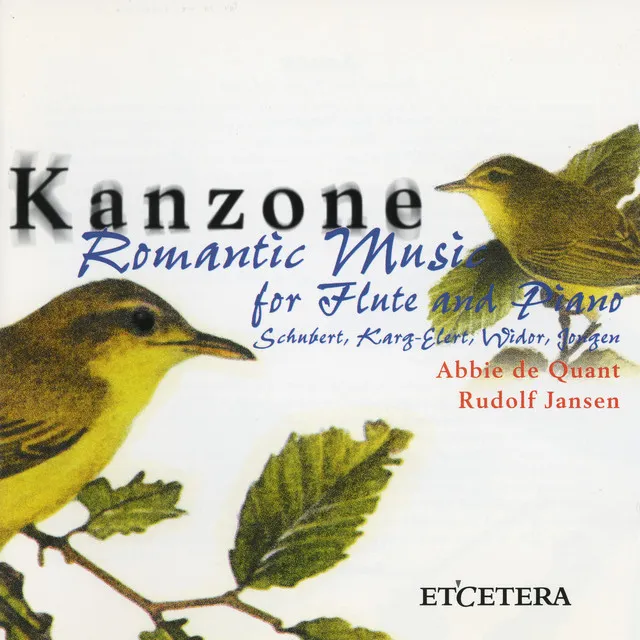 Kanzone, romantic music for flute and piano, Schubert, Karg Elert, Widor, Jongen