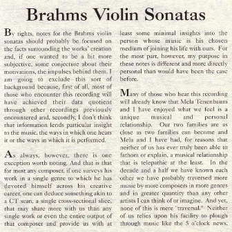 Brahms - The Violin Sonatas by Mela Tenenbaum