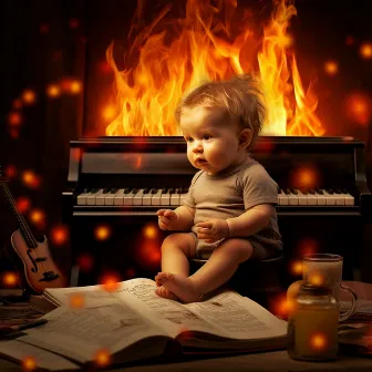 Binaural Fire Lullaby: Infant Ember Melodies by Music for Hotels Ambience