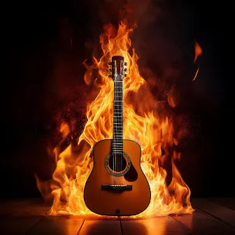 Relaxing Guitar Flames: Soothing Strings and Fire Sounds by Guitar Innovation College Music Production Team