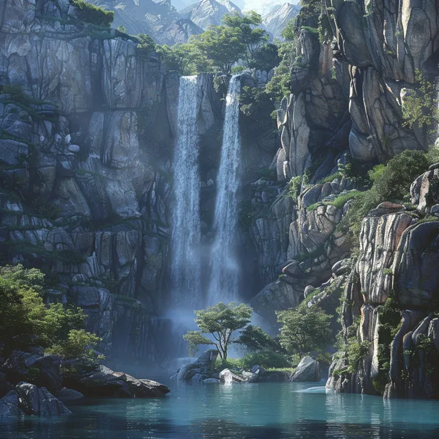 Peaceful Waterfall Sounds: Meditation and Focus