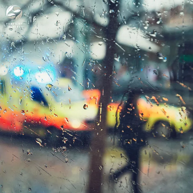 Atmospheric Cityscape with Rain