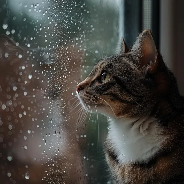 Siesta De Gatos En La Calma De La Lluvia