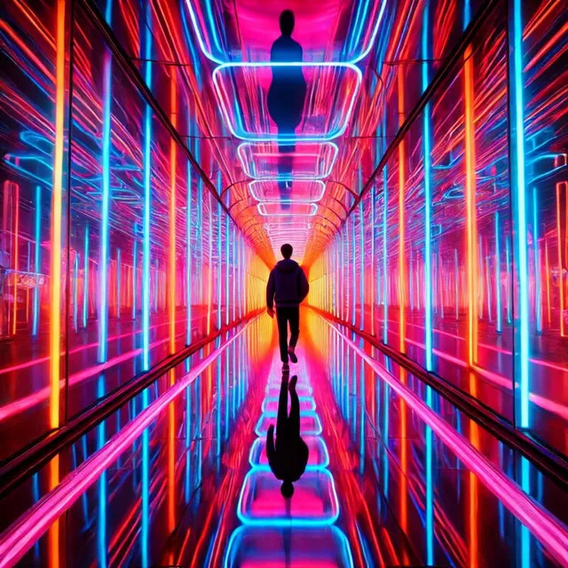 Walking Through Neon Silence