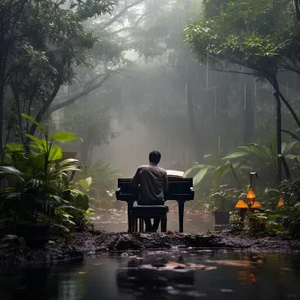 Meditación De Enfoque Lluvioso: Melodías Tranquilas De Piano by Meditación Lluvia Sonidos