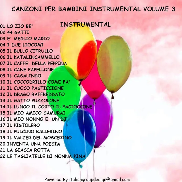 Canzoni per bambini instrumental, vol. 3