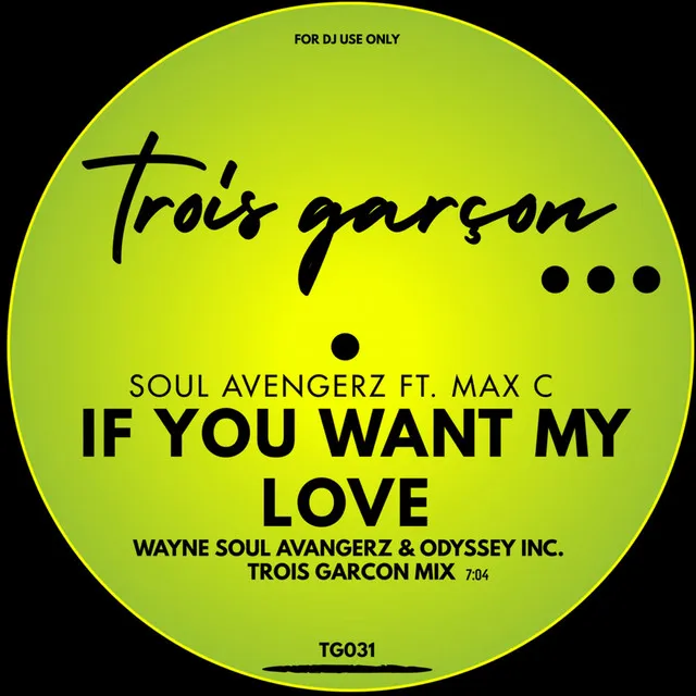 If You Want My Love - Wayne Soul Avengerz & Odyssey Inc. Trois Garcon Mix