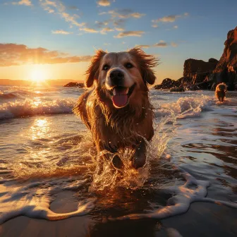 Huellas En La Serenidad Del Ruido Blanco: Paisaje Sonoro De Sueño Canino Con Cuenco De Cristal by Música de relajación para perros