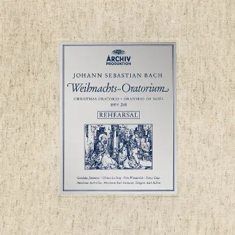 Rehearsal of J.S. Bach's Christmas Oratorio, BWV 248 by Franz Crass