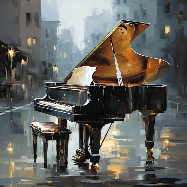 Flujo De Estudio Con La Armonía De La Lluvia Y El Piano