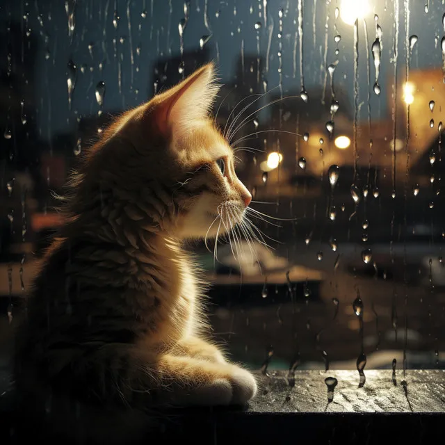 Armonía De Mascotas Bajo Lluvia Binaural